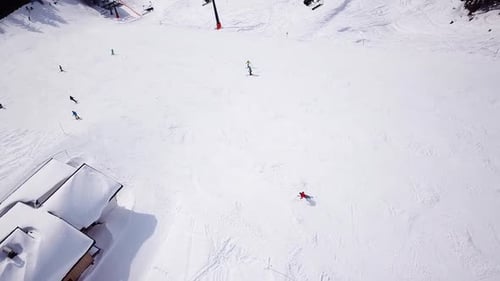 Busy City Roundabout Traffic Flow Fountain Aerial Drone View Timelapse