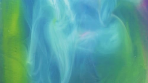 Abstract Flowing Blue and Green Background