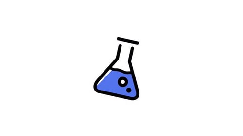 Animated Flat Design Science Lab Flask Drawing