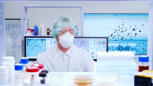 Researcher Working in Advanced Medical Laboratory