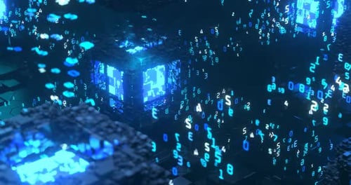 Futuristic Digital Data Flow Background