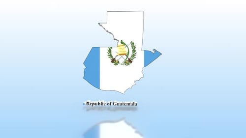 Guatemala Map With Flag