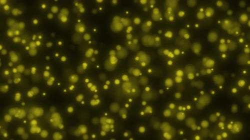 Abstract Yellow Bokeh Particles Background Loop