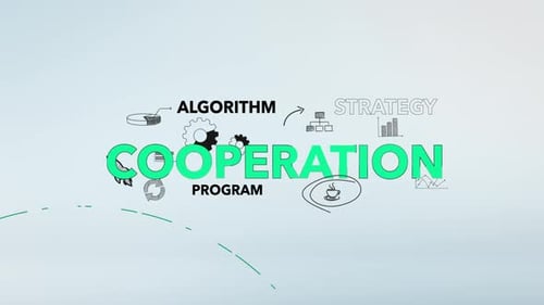 Infográfico: Cooperação, tipografia, fundo