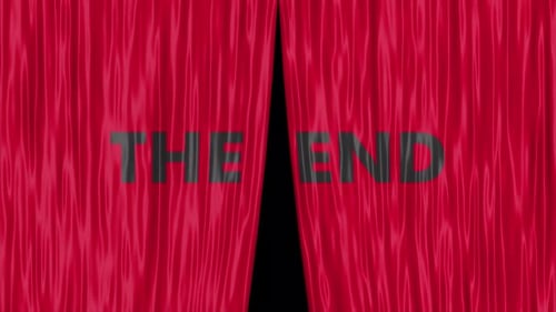 Curtain Animation Alpha Channel Screen Transition Word The End