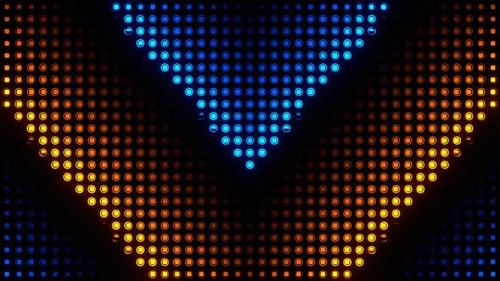 Orange And Blue Circles Light Moving Background Vj Loop In 4K