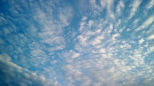 Mesmerizing morning cloudscape time lapse, altocumulus cloud background