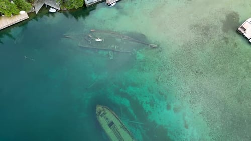 Sweepstakes and City of Grand Rapids Shipwrecks in Big Tub Harbor, Tobermory, Ontario, Canada
