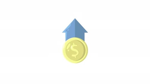 simple money growth icon animation loop motion graphic video