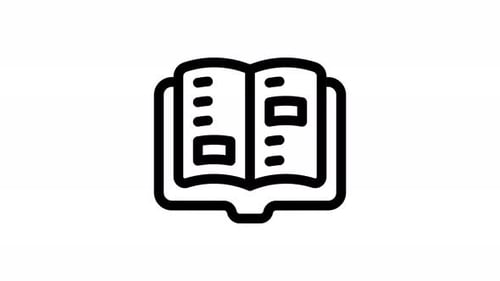 Animated Minimalist Book Icon Reveal