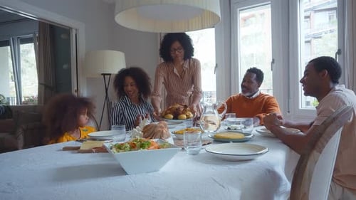 Family Meal Togetherness in a Home Dining Room