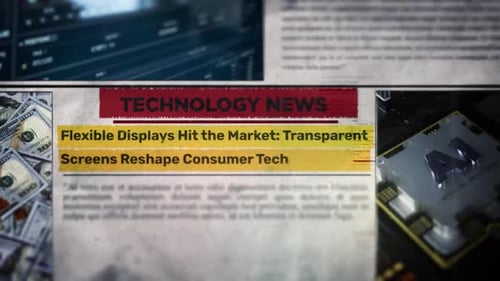 Flexible Displays Hit The Market Transparent Screens Reshape Consumer Tech New Newspaper Headline