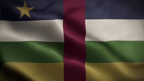 Central African Republic National Flag Waving
