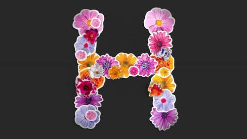 Paper Flowers Letter H