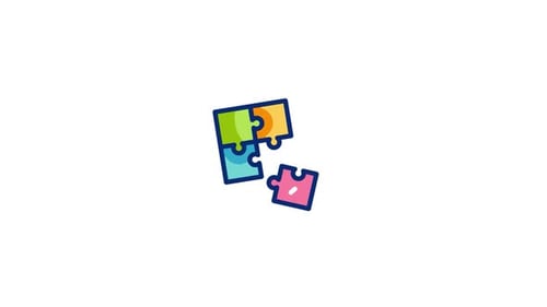 Animiertes Puzzle-Symbol