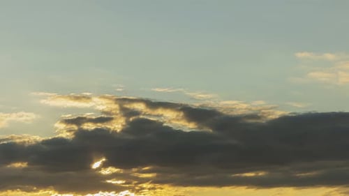 Sunset Sky Timelapse with Clouds
