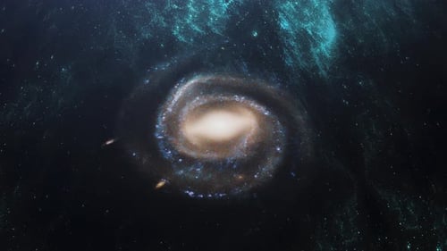 Rotating Spiral Galaxy in Deep Space