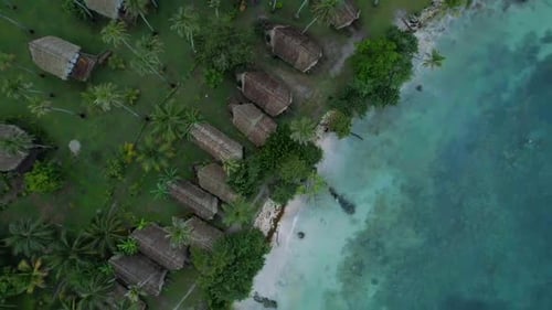 Beachfront private tropical resort in Mucura Caribbean island. Explore Colombia. Aerial