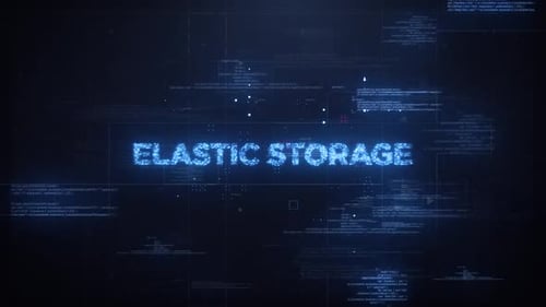 Elastic Storage Word On Dynamic Technology Background