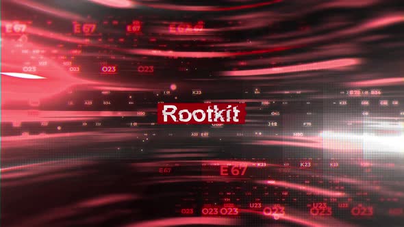 Rootkit Words In Hacking On Digital Background, Backgrounds Motion ...
