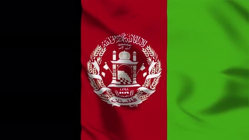 Realistic Waving Afghanistan National Flag