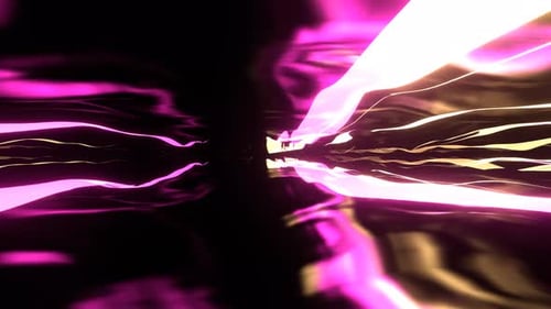 Light Yellow And Pink Fantasy Area With Neon Waves Background Vj Loop In 4K