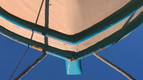 Wooden Boat Reflection In Sea Water Surface Background Texture 2