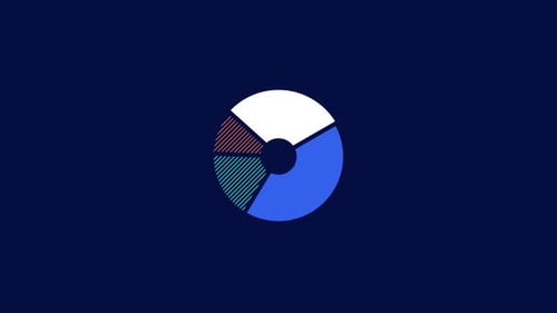 Business Infographic Element Animated Pie Chart with 4 Slices