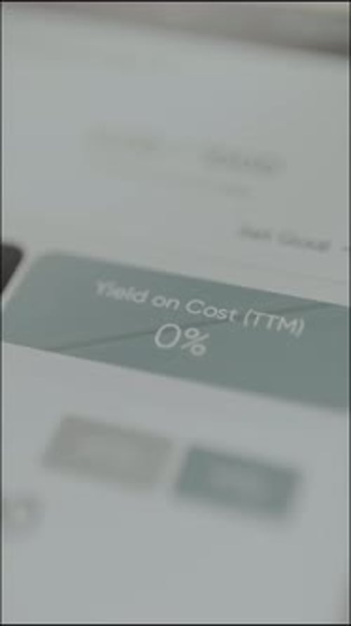 Yield on Cost TTM Metric with Value of 0 Percent