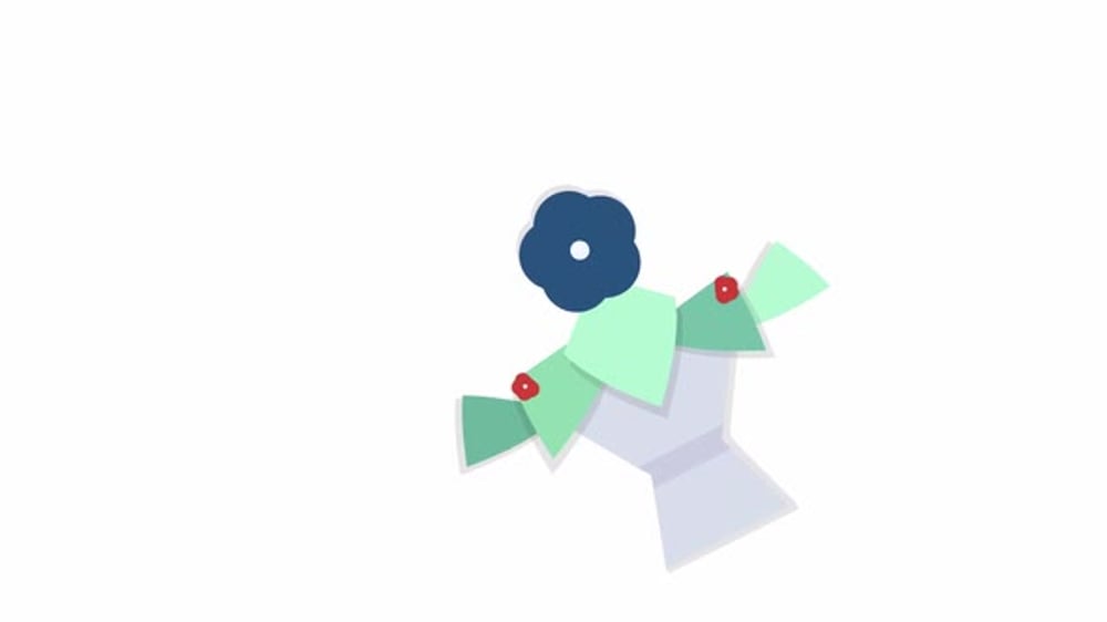 Flat Design Animated Flower Bouquet, Elements Motion Graphics ft ...