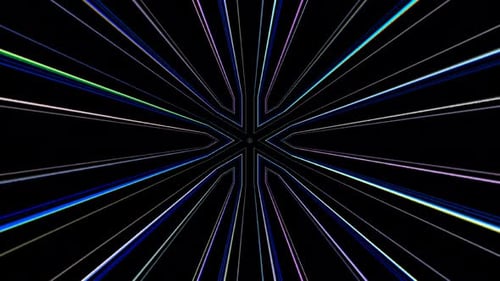 Futuristic Colorful Speed Lines Radial Tunnel Background