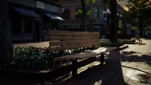 Small Town with Empty Streets