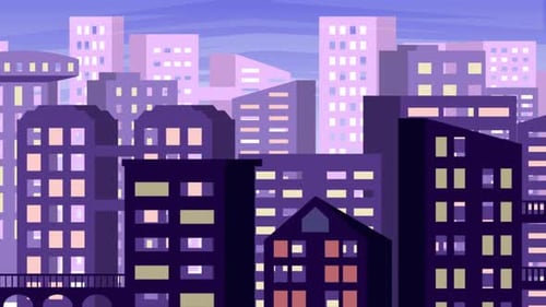 Flowing From Right To Left The City View 4K