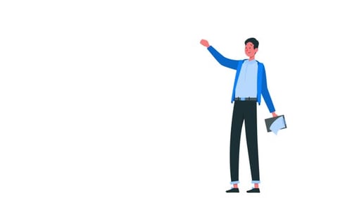2d Happy Man Character Background