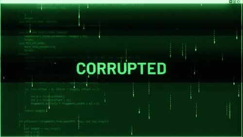 Digital Glitch Text Corrupted Error Animation