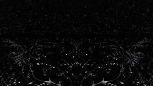 Animated Dark Metallic Ornate Decorative Pattern Loop Background
