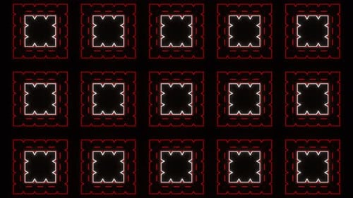 Red And White Abstract Visual Particles Strobe Effect Background Vj Loop In 4K