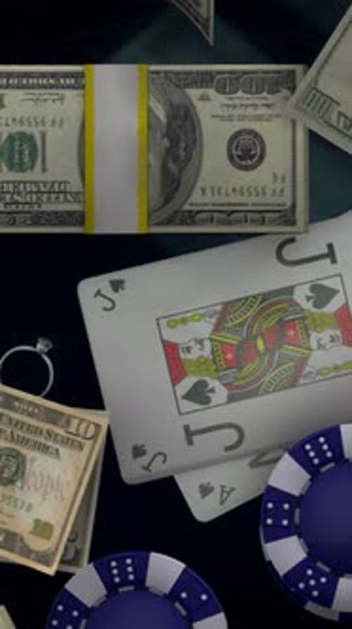 Money Cards Gambling Wealth Concept Vertical