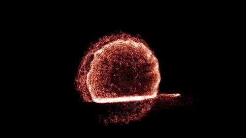 Fiery Particle Energy Burst Reveal Transition