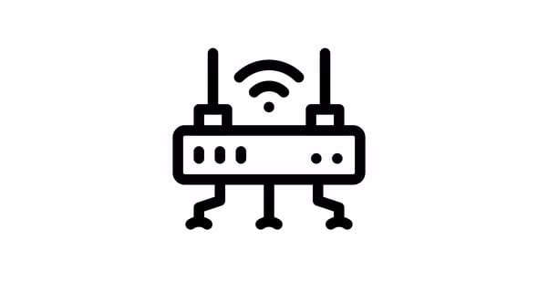 modem line icon animation, Elements Motion Graphics ft. modem & router ...