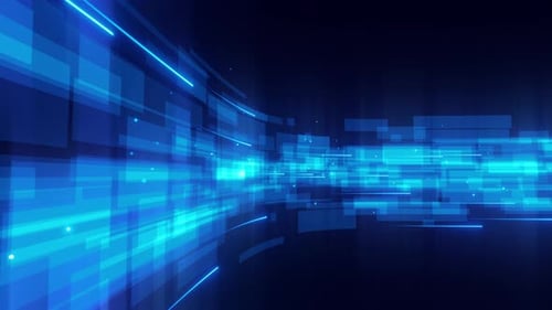 Dynamic Blue Digital Data Stream Background