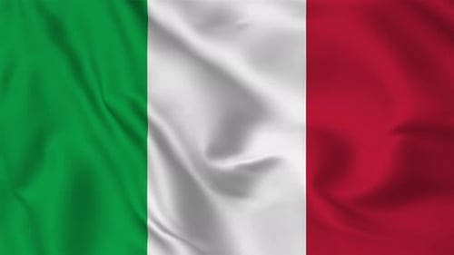 Waving Italian Flag Loop Animation