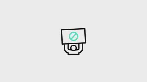 Animated Flat Design Protest Sign Icon