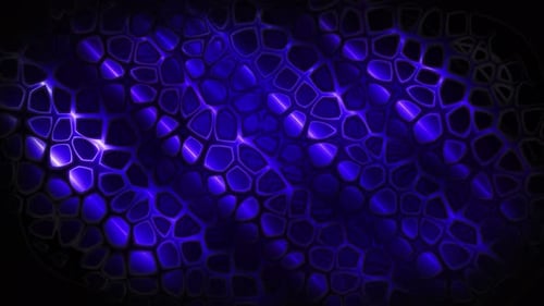 Pulsating Futuristic Abstract Glowing Cell Background