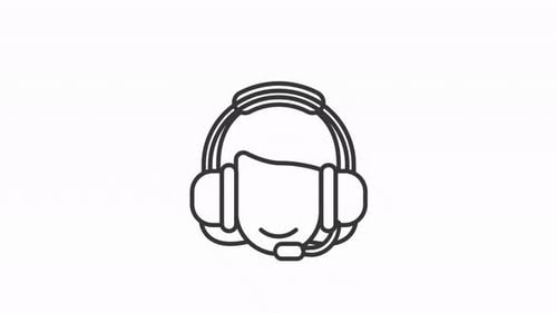 customer service assistance icon animation