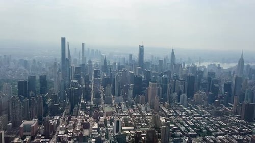 Explore Stunning Aerial Views of New York Citys Skyline on a Cloudy Day