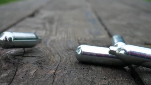 Vários cilindros de medicamentos para gás riso de óxido nitroso de cromo