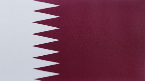 Waving Qatar Flag Seamless Loop Animation