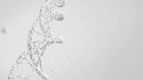 Abstract Looping DNA Helix Structure with Rising Bubbles