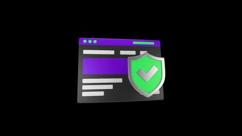 Website Protection 3D Animation | Alpha Channel